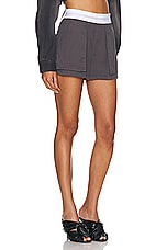 Alexander Wang High Waisted Cargo Rave Short in Off Black, view 2, click to view large image.