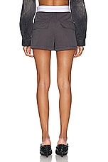 Alexander Wang High Waisted Cargo Rave Short in Off Black, view 3, click to view large image.
