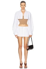 Alexander Wang Hotfix Mini Skort in White, view 5, click to view large image.