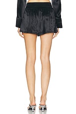 Alexander Wang Elastic Waist Mini Short in Black, view 4, click to view large image.