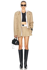 Alexander Wang Pleated Skort With Boxer in Chino, view 5, click to view large image.