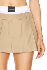 Alexander Wang Pleated Skort With Boxer in Chino, view 6, click to view large image.