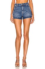 Alexander Wang High Rise Short in Vintage Medium Blue, view 1, click to view large image.