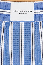 Alexander Wang Classic Boxer Short in Blue & White, view 5, click to view large image.