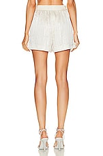 Alexander Wang Crystal Hotfix Classic Boxer in Bone, view 3, click to view large image.