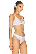 Alexander Wang Triangle Bra Bralette in Light Heather Grey, view 2, click to view large image.