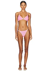 Alexander Wang Triangle Bra in Fluro Bubblegum, view 4, click to view large image.