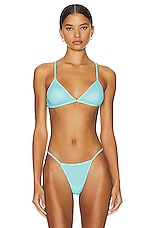 Alexander Wang Triangle Bra in Fluro Cyan, view 1, click to view large image.