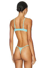 Alexander Wang Triangle Bra in Fluro Cyan, view 3, click to view large image.
