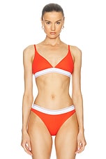Alexander Wang Triangle Bra in Fiery Red, view 1, click to view large image.