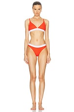Alexander Wang Triangle Bra in Fiery Red, view 4, click to view large image.