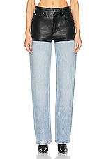 Alexander Wang Stacked Straight Leg in Vintage Faded Indigo, view 1, click to view large image.