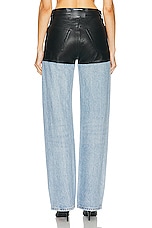 Alexander Wang Stacked Straight Leg in Vintage Faded Indigo, view 3, click to view large image.