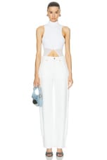 Alexander Wang Straight Leg in Vintage White, view 4, click to view large image.
