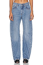 Alexander Wang Slouchy Twisted Mid Rise in Vintage Light Indigo, view 1, click to view large image.