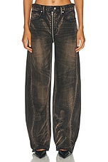 Alexander Wang Moto Wide Leg in Distressed Brown Overdye, view 1, click to view large image.