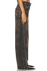 Alexander Wang Moto Wide Leg in Distressed Brown Overdye, view 3, click to view large image.