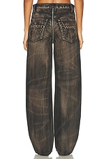 Alexander Wang Moto Wide Leg in Distressed Brown Overdye, view 4, click to view large image.