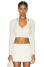 Alexander Wang Twinset Halter Cardigan in Soft White | FWRD