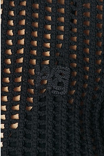 Alexander Wang Cropped Crewneck Cardigan in Black, view 5, click to view large image.