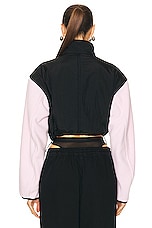 Alexander Wang Cropped Zip Up Jacket in Light Pink, view 3, click to view large image.