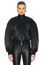 Alexander Wang Bomber Jacket in Black, view 2, click to view large image.