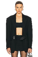 Alexander Wang Tailored Blazer in Black, view 2, click to view large image.