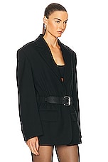 Alexander Wang Tailored Blazer in Black, view 3, click to view large image.