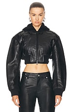 Alexander Wang Bomber Jacket in Black, view 2, click to view large image.