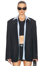 Alexander Wang Oversized Blazer in Black, view 1, click to view large image.