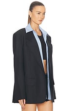 Alexander Wang Oversized Blazer in Black, view 2, click to view large image.