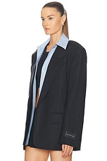 Alexander Wang Oversized Blazer in Black, view 3, click to view large image.