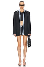 Alexander Wang Oversized Blazer in Black, view 5, click to view large image.