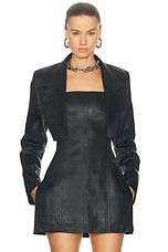 Alexander Wang Cropped Blazer in Black, view 1, click to view large image.