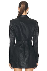 Alexander Wang Cropped Blazer in Black, view 3, click to view large image.