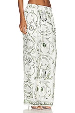 Alexander Wang Silk Pant in Ivory & Green, view 2, click to view large image.