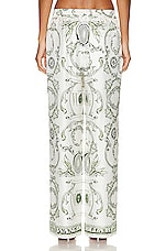 Alexander Wang Silk Pant in Ivory & Green, view 3, click to view large image.