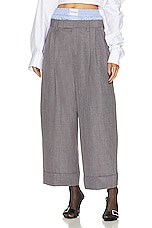 Alexander Wang Tailored Boxer Pant in Grey, view 1, click to view large image.