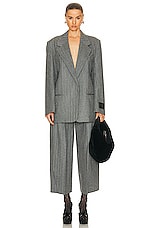 Alexander Wang Tailored Pant in Grey & Black, view 4, click to view large image.