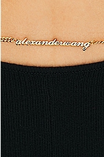 Alexander Wang Boot Leg Pant With Logo Waist Chain in Black, view 5, click to view large image.