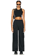 Alexander Wang Cargo Rave Pant in Black, view 4, click to view large image.