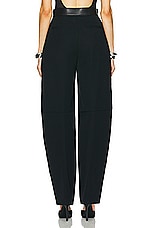 Alexander Wang Hi-waisted Trouser With Leather Belted Waistband in Black, view 3, click to view large image.
