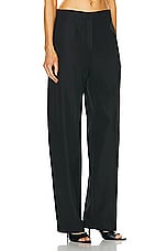 Alexander Wang Low Waisted Pant With Back Slits in Black, view 2, click to view large image.