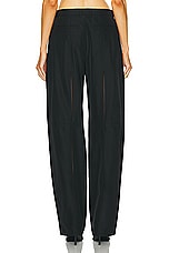 Alexander Wang Low Waisted Pant With Back Slits in Black, view 3, click to view large image.