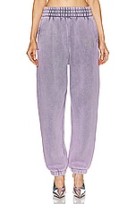 Alexander Wang Essential Classic Terry Sweatpant in Acid Pink Lavender, view 1, click to view large image.