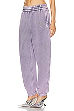 Alexander Wang Essential Classic Terry Sweatpant in Acid Pink Lavender, view 3, click to view large image.