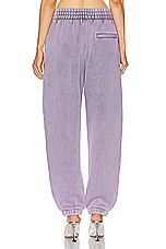 Alexander Wang Essential Classic Terry Sweatpant in Acid Pink Lavender, view 4, click to view large image.