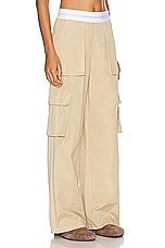 Alexander Wang Mid Rise Cargo Rave Pant in Feather, view 2, click to view large image.
