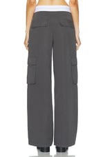 Alexander Wang Mid Rise Cargo Rave Pant in Off Black, view 3, click to view large image.