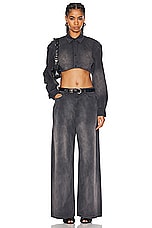 Alexander Wang Five Pocket Pant in Washed Black Pearl, view 4, click to view large image.